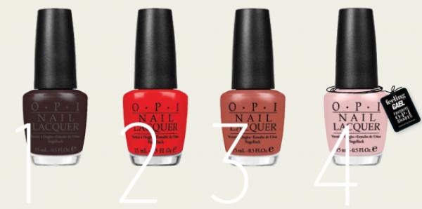 GAEL Favorite OPI Shades